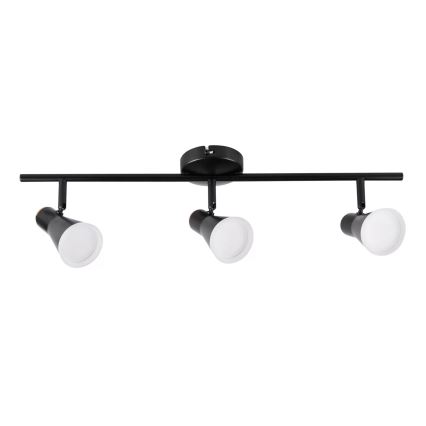 LED Reflektor BERG 3xLED/4,2W/230V črn