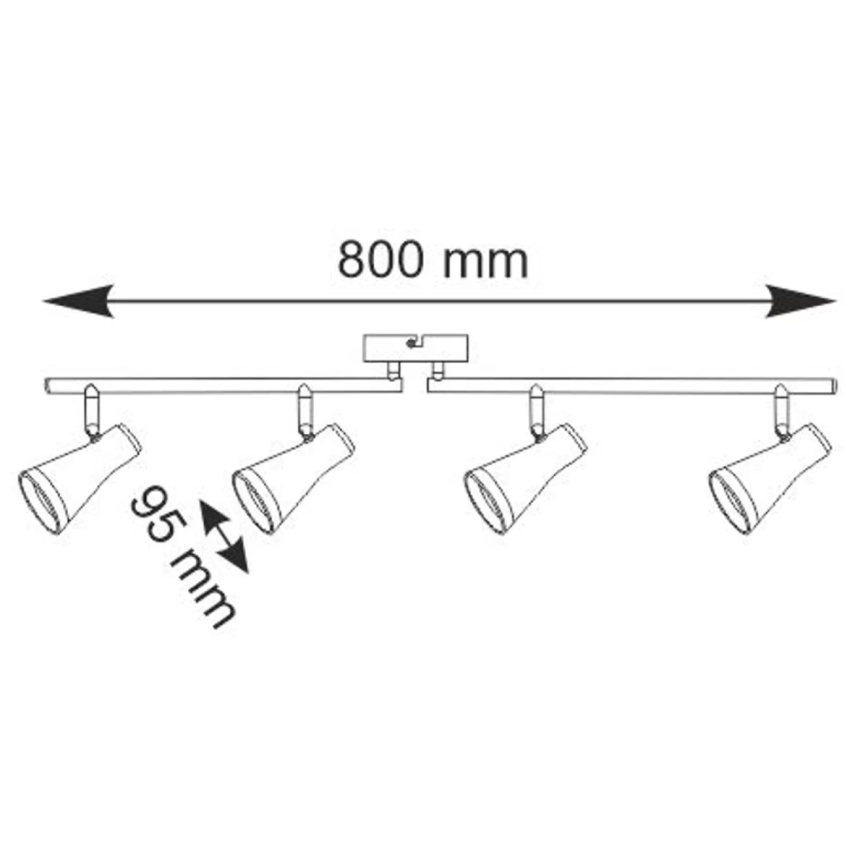 LED Reflektor BERG 4xLED/4,2W/230V črn