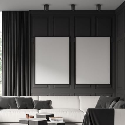 LED Reflektor GEORGE 1xE27/6W/230V pr. 11 cm črna