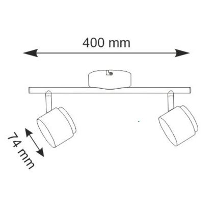 LED Reflektor KUBIK 2xLED/4,2W/230V bel