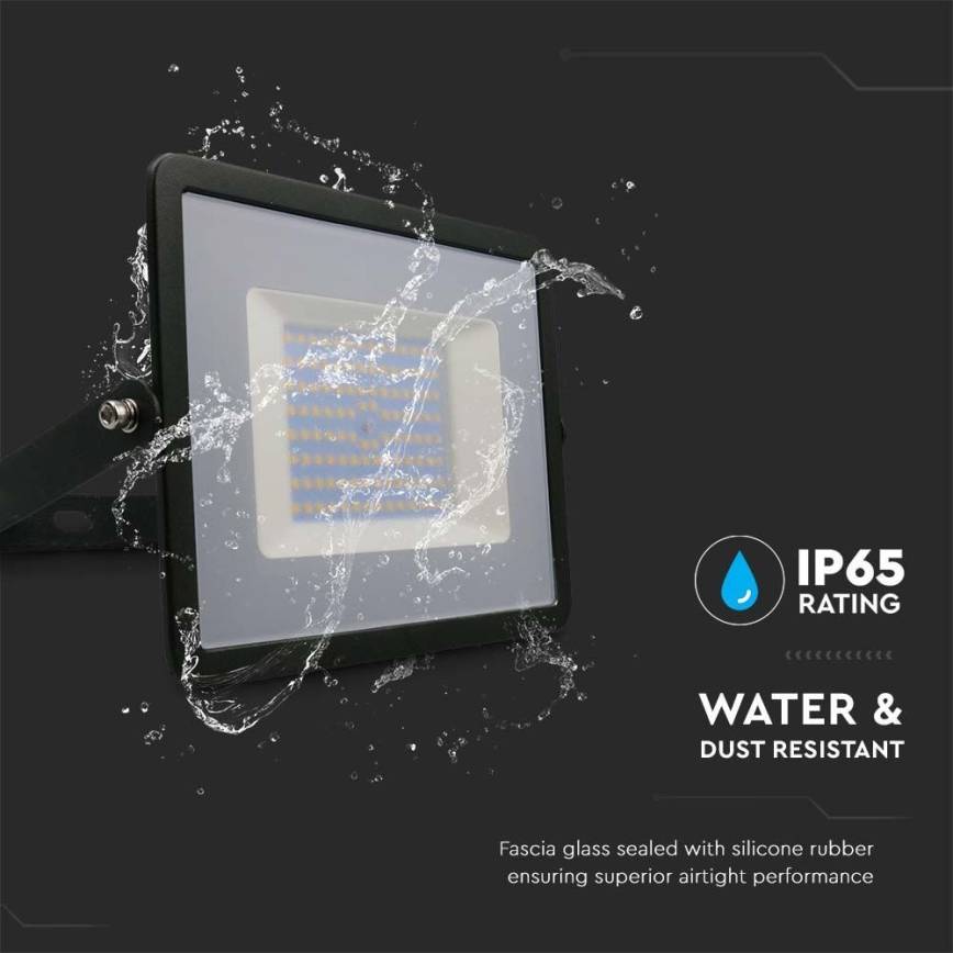 LED Reflektor LED/100W/230V 6500K IP65 črna