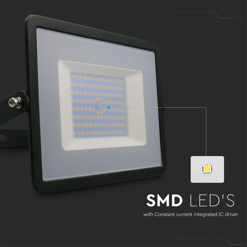 LED Reflektor LED/100W/230V 6500K IP65 črna