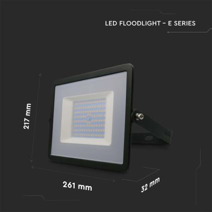 LED Reflektor LED/100W/230V 6500K IP65 črna