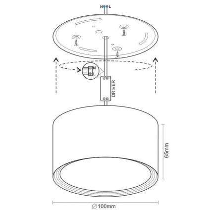 LED Reflektor LED/12W/230V 4000K pr. 10 cm bela