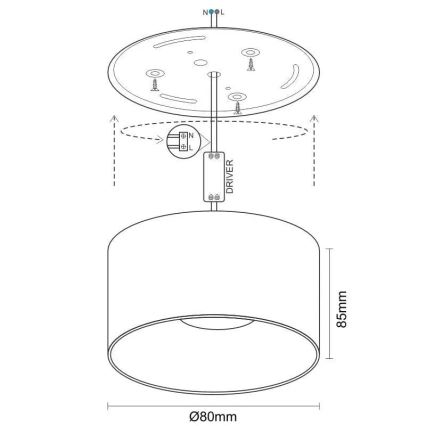 LED Reflektor LED/12W/230V 4000K pr. 8 cm bela