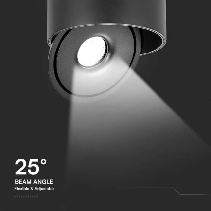 LED Nastavljiv reflektor LED/20W/230V 3000/4000/6400K CRI 90 črna