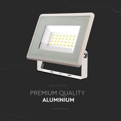 LED Reflektor LED/20W/230V 3000K IP65 bela