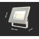 LED Reflektor LED/20W/230V 3000K IP65 bela