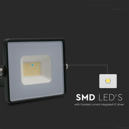 LED Reflektor LED/20W/230V 6500K IP65 črna