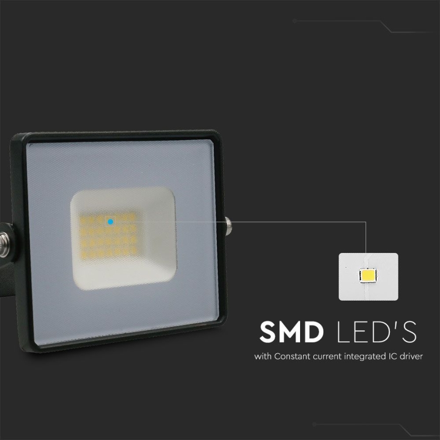 LED Reflektor LED/20W/230V 6500K IP65 črna