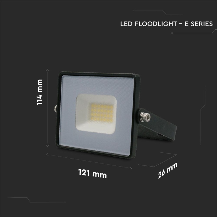 LED Reflektor LED/20W/230V 6500K IP65 črna