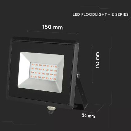 LED Reflektor LED/20W/230V IP65 roza svetloba