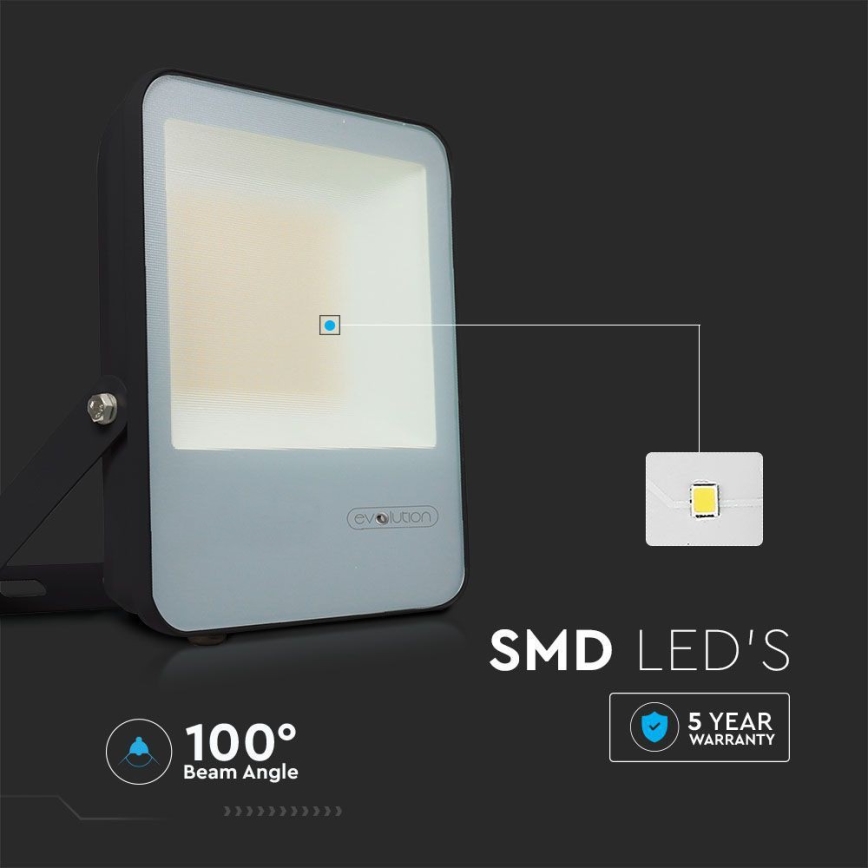 LED Reflektor LED/30W/230V 6400K IP65 črna
