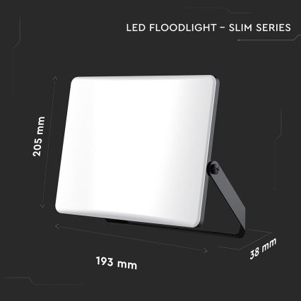 LED Reflektor LED/50W/230V 3000/4000/6500K IP65 črna