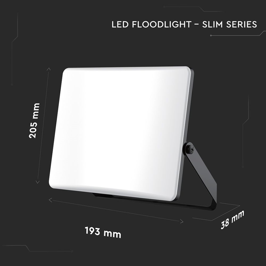 LED Reflektor LED/50W/230V 3000/4000/6500K IP65 črna