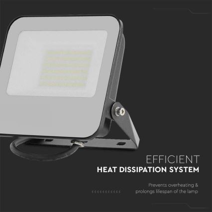LED Reflektor LED/50W/230V 4000K IP65 črna