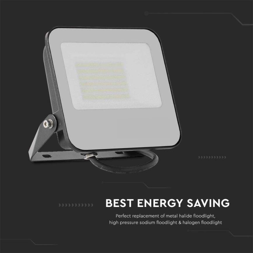 LED Reflektor LED/50W/230V 4000K IP65 črna