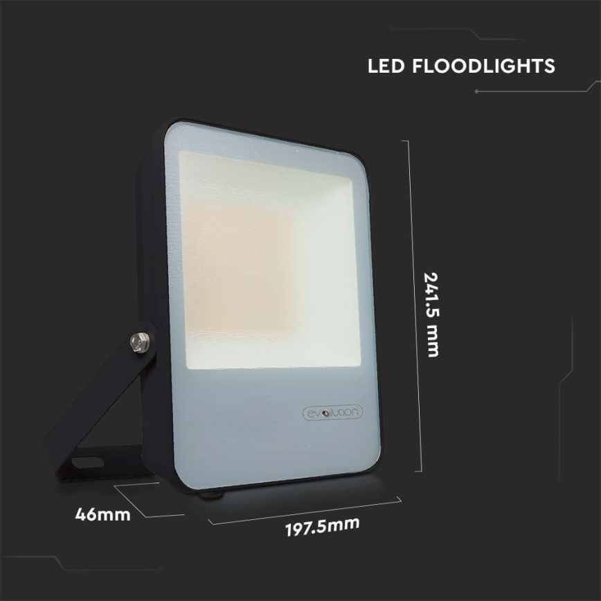 LED Reflektor LED/50W/230V 6400K IP65 črna