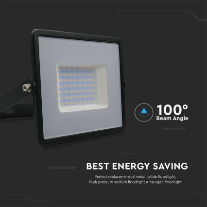 LED Reflektor LED/50W/230V 6500K IP65 črna