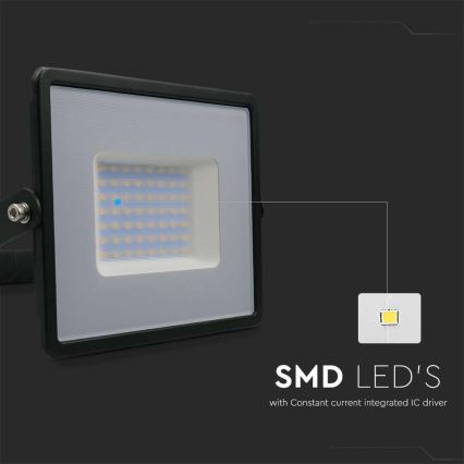 LED Reflektor LED/50W/230V 6500K IP65 črna
