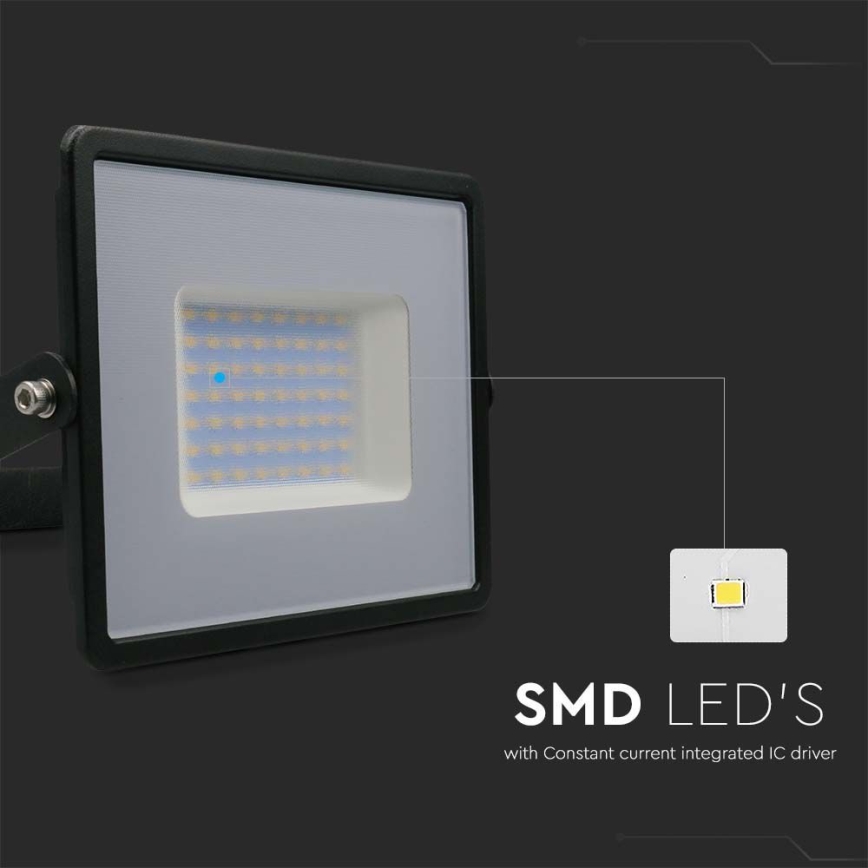 LED Reflektor LED/50W/230V 6500K IP65 črna