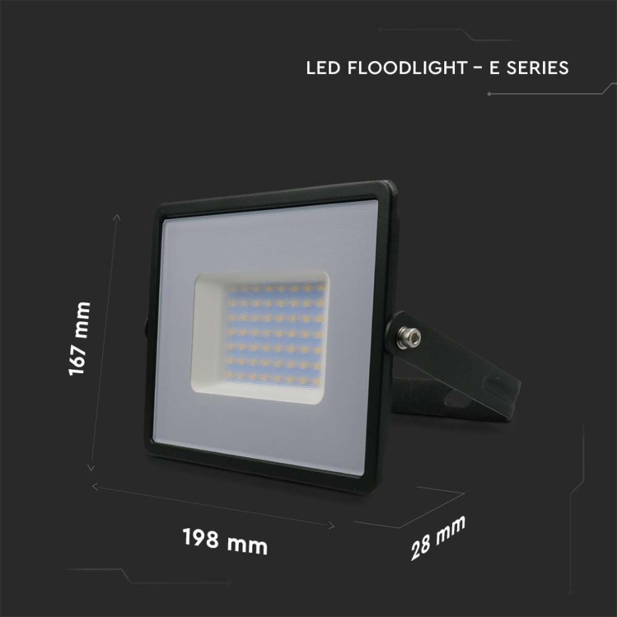 LED Reflektor LED/50W/230V 6500K IP65 črna
