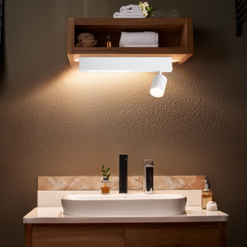 LED Reflektor MAGNET LED/5W/230V + 1xGU10/60W 3000/4000K bela