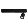 LED Reflektor MAGNET LED/5W/230V + 1xGU10/60W 3000/4000K črna