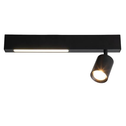 LED Reflektor MAGNET LED/5W/230V + 1xGU10/60W 3000/4000K črna