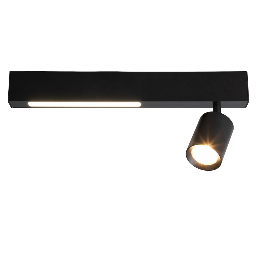 LED Reflektor MAGNET LED/5W/230V + 1xGU10/60W 3000/4000K črna