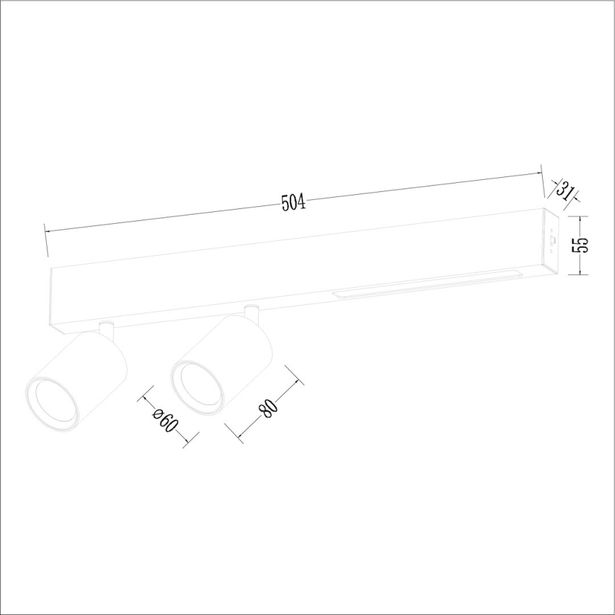 LED Reflektor MAGNET LED/5W/230V + 2xGU10/60W 3000/4000K bela
