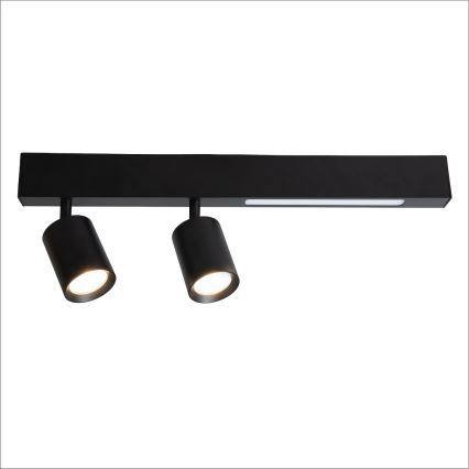 LED Reflektor MAGNET LED/5W/230V + 2xGU10/60W 3000/4000K črna