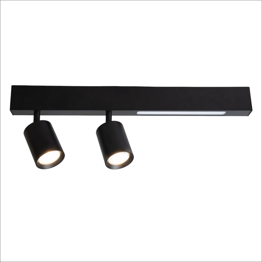 LED Reflektor MAGNET LED/5W/230V + 2xGU10/60W 3000/4000K črna