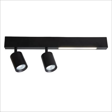 LED Reflektor MAGNET LED/5W/230V + 2xGU10/60W 3000/4000K črna