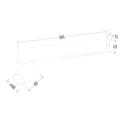 LED Reflektor MAGNET LED/5W/230V + 2xGU10/60W 3000/4000K črna