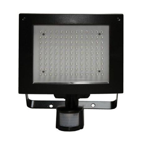 LED Reflektor s PIR senzorjem T274 117xLED/9W črn IP44