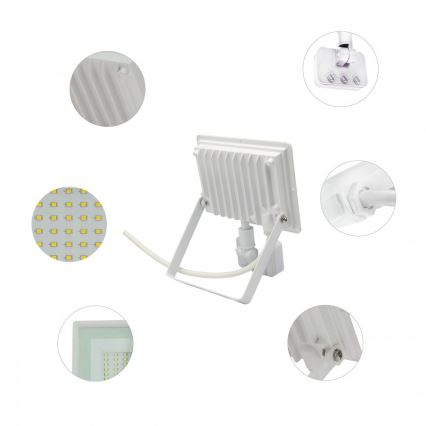 LED reflektor s senzorjem gibanja NOCTIS LUX 3 LED/50W/230V 4000K IP44 bela