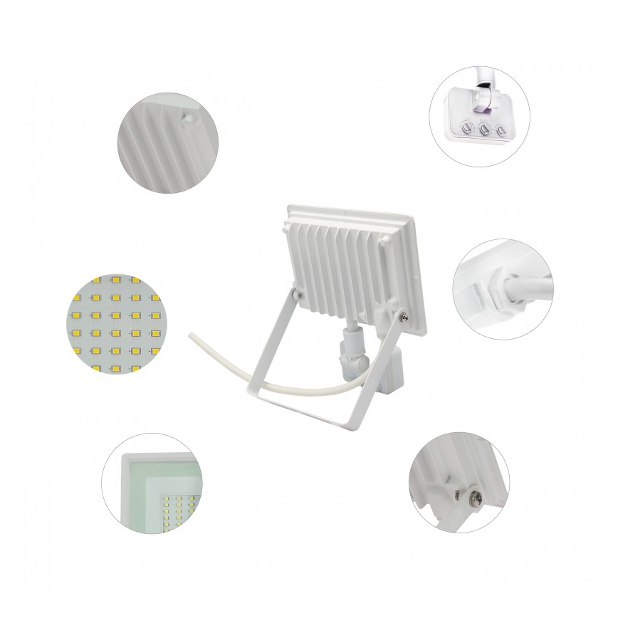 LED reflektor s senzorjem gibanja NOCTIS LUX 3 LED/50W/230V 4000K IP44 bela