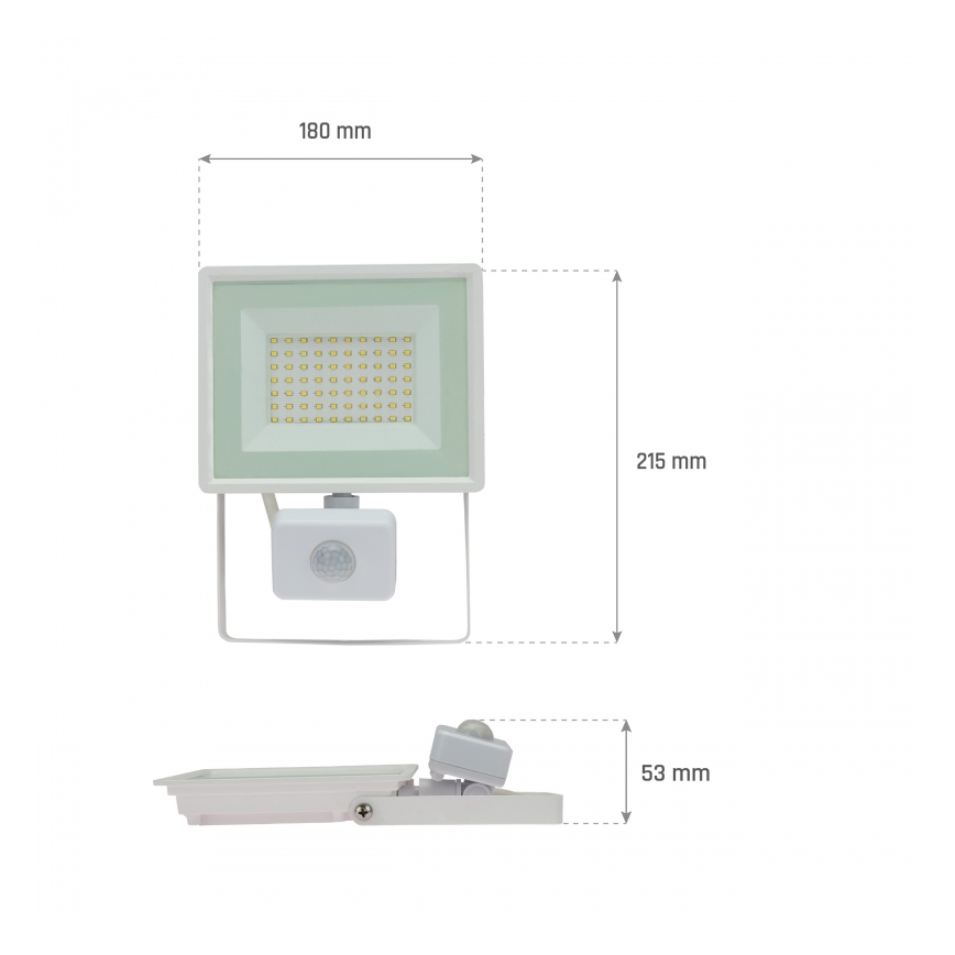 LED reflektor s senzorjem gibanja NOCTIS LUX 3 LED/50W/230V 4000K IP44 bela