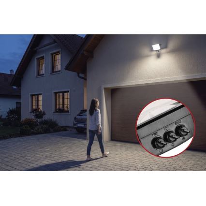LED reflektor s senzorjem gibanja in mraka TAMBO EVO LED/30W/230V 4000K IP44 črna