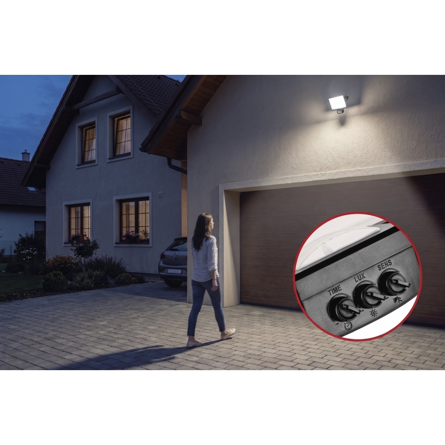 LED reflektor s senzorjem gibanja in mraka TAMBO EVO LED/30W/230V 4000K IP44 črna