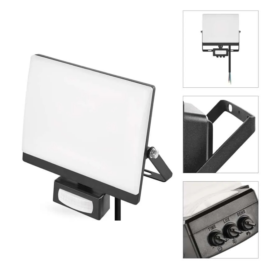 LED reflektor s senzorjem gibanja in mraka TAMBO EVO LED/30W/230V 4000K IP44 črna