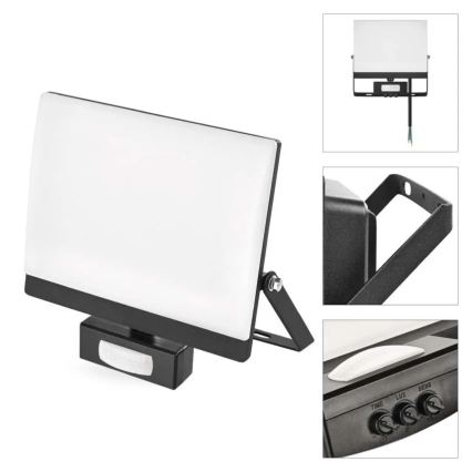 LED reflektor s senzorjem gibanja in mraka TAMBO EVO LED/50W/230V 4000K IP44 črn