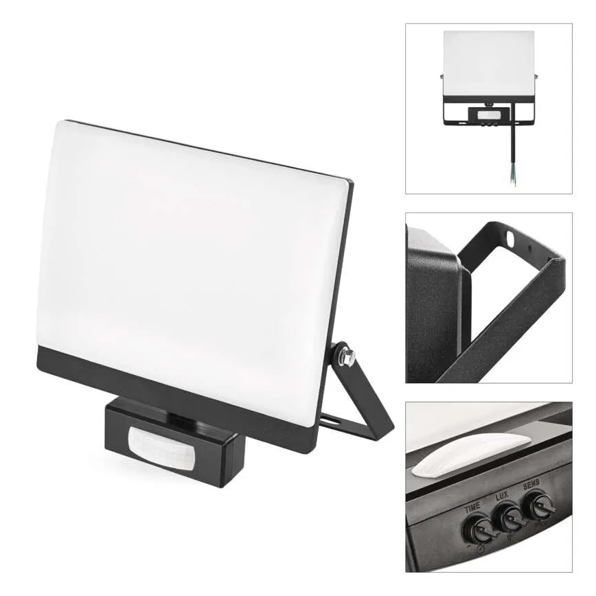 LED reflektor s senzorjem gibanja in mraka TAMBO EVO LED/50W/230V 4000K IP44 črn