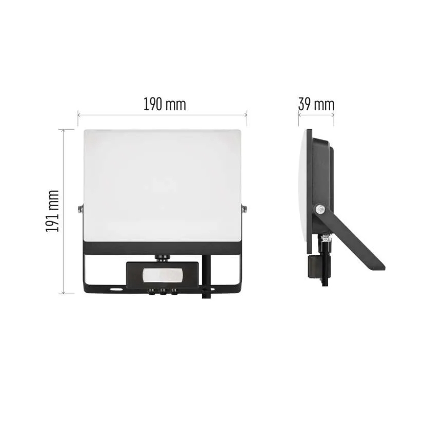 LED reflektor s senzorjem gibanja in mraka TAMBO EVO LED/50W/230V 4000K IP44 črn