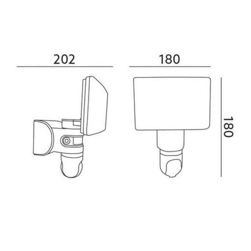 LED Reflektor s senzorjem in kamero KAMI 1xLED/10W/230V IP44