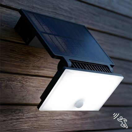 LED reflektor s senzorjem in sončnim panelom FUJI LED/8W/3,7V 2000 mAh IP44