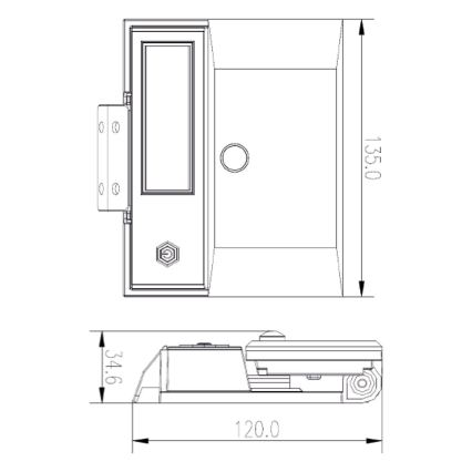 LED reflektor s senzorjem in sončnim panelom FUJI LED/8W/3,7V 2000 mAh IP44
