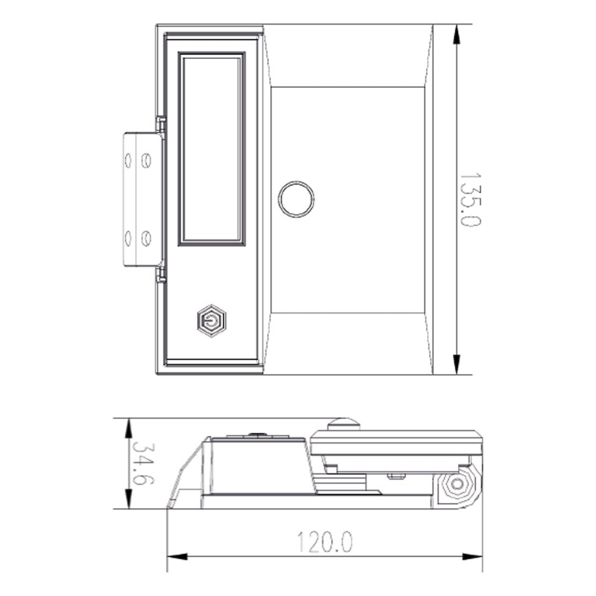 LED reflektor s senzorjem in sončnim panelom FUJI LED/8W/3,7V 2000 mAh IP44