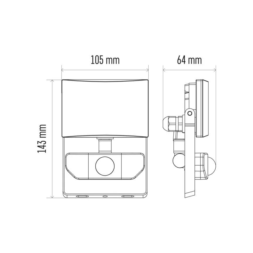 LED Reflektor s senzorjem LED/10,5W/230V IP54